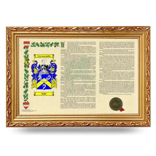 Jeste Armorial Landscape Framed - Gold