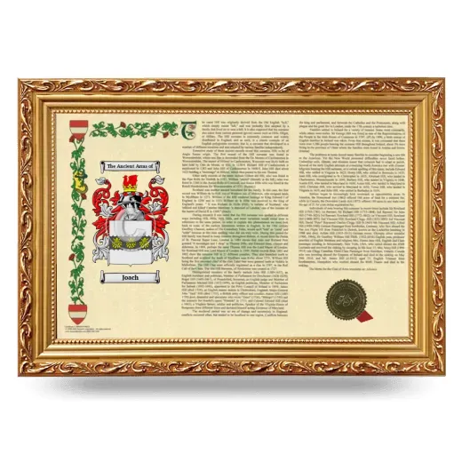 Joach Armorial Landscape Framed - Gold