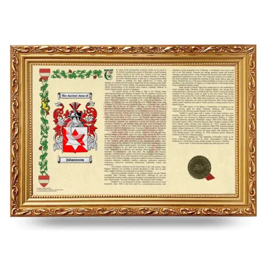 Johansson Armorial Landscape Framed - Gold