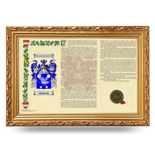 Johansson Armorial Landscape Framed - Gold