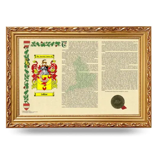Jolline Armorial Landscape Framed - Gold