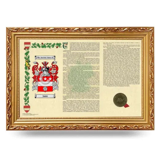 Joste Armorial Landscape Framed - Gold