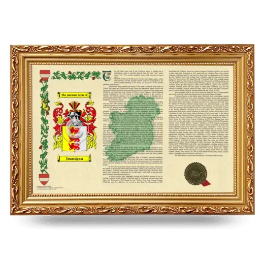 Journigan Armorial Landscape Framed - Gold