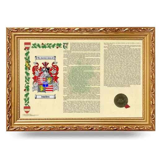 Juncken Armorial Landscape Framed - Gold