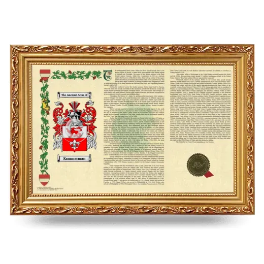 Kammerman Armorial Landscape Framed - Gold