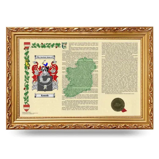 Kanady Armorial Landscape Framed - Gold