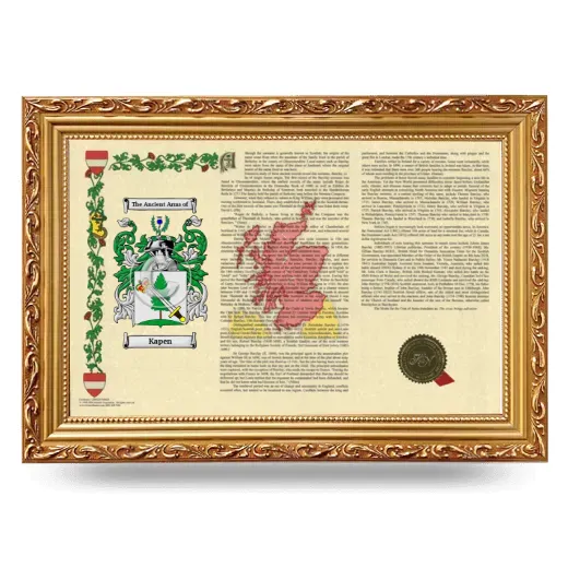 Kapen Armorial Landscape Framed - Gold