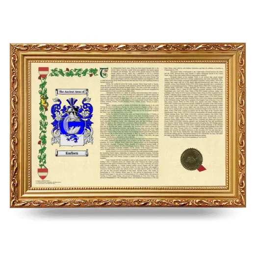Karlsen Armorial Landscape Framed - Gold