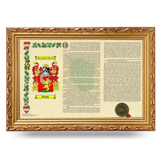 Kaspar Armorial Landscape Framed - Gold