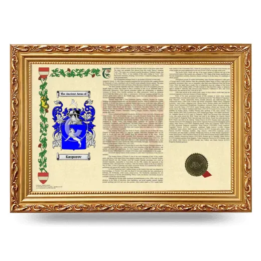 Kasparov Armorial Landscape Framed - Gold