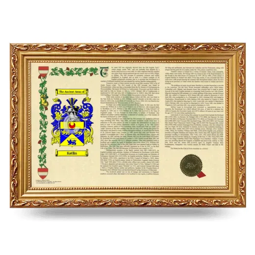Katlin Armorial Landscape Framed - Gold