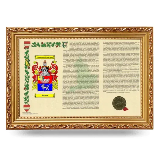 Katon Armorial Landscape Framed - Gold