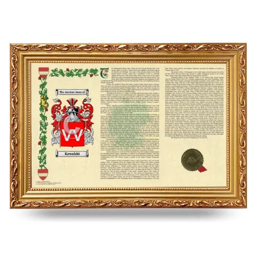 Kawalski Armorial Landscape Framed - Gold