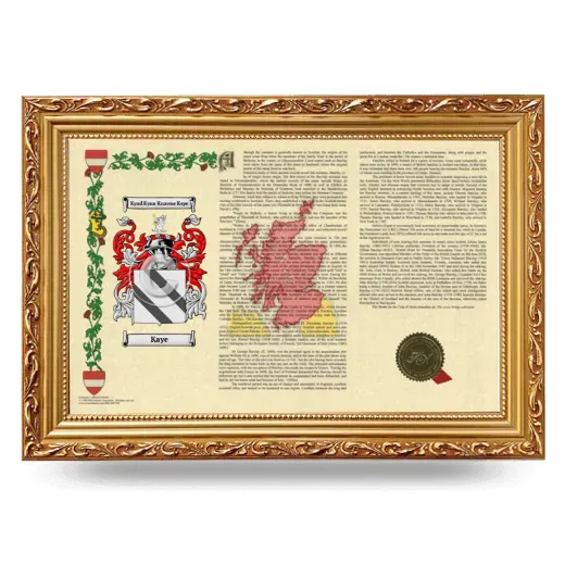 Kaye Armorial Landscape Framed - Gold