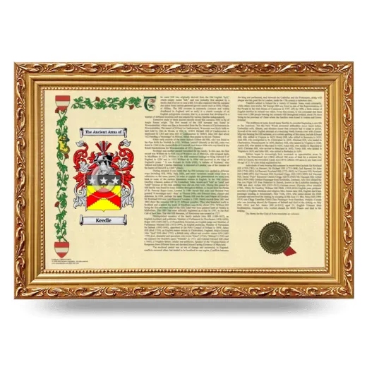 Keedle Armorial Landscape Framed - Gold