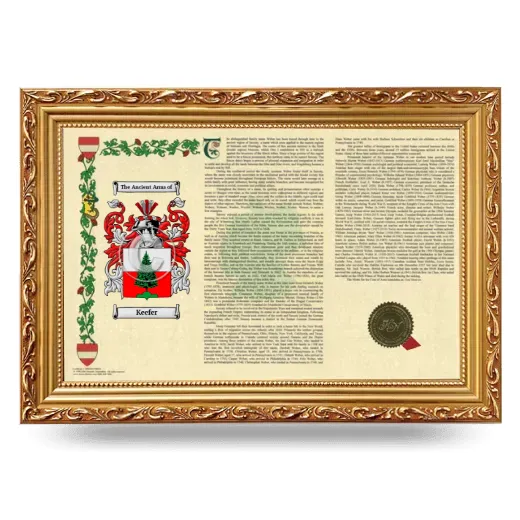 Keefer Armorial Landscape Framed - Gold