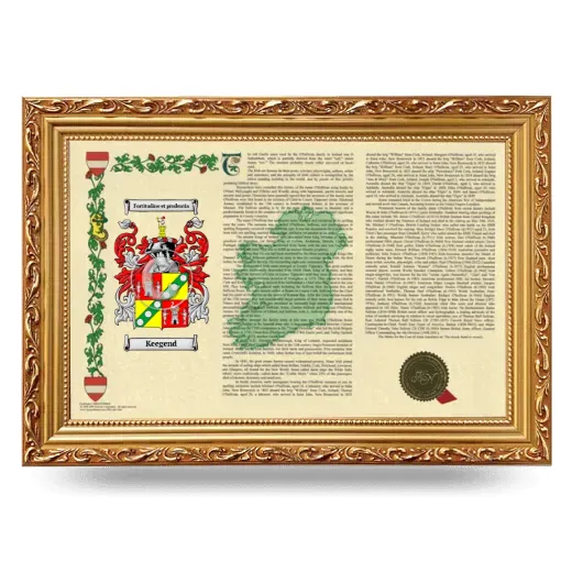 Keegend Armorial Landscape Framed - Gold