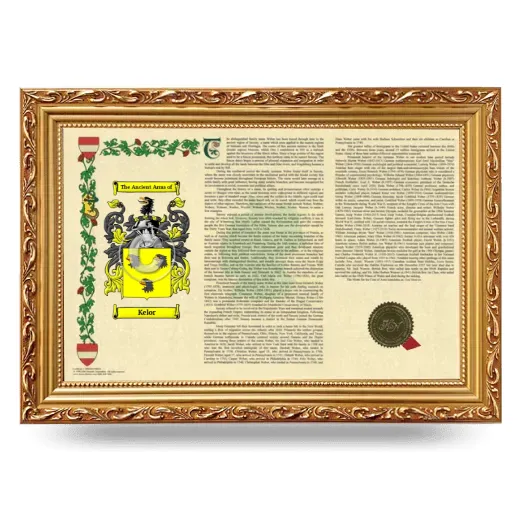 Kelor Armorial Landscape Framed - Gold