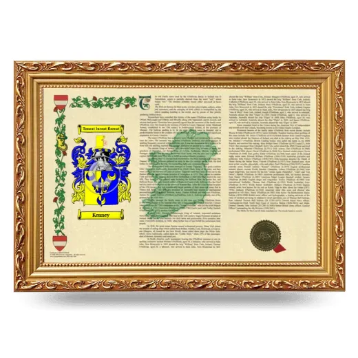 Kenney Armorial Landscape Framed - Gold