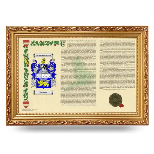 Kentner Armorial Landscape Framed - Gold