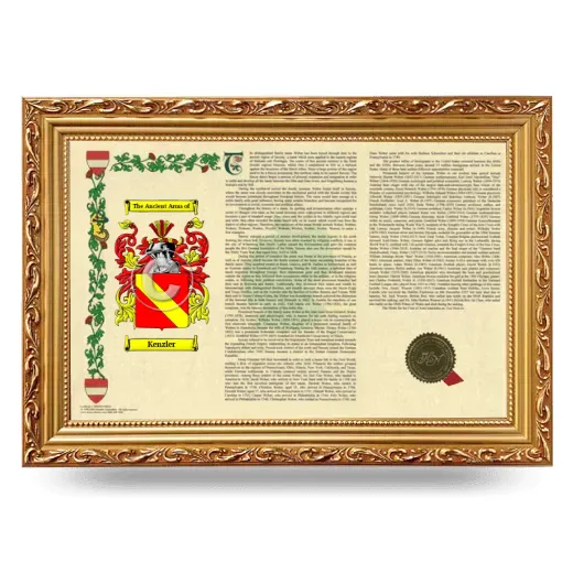 Kenzler Armorial Landscape Framed - Gold
