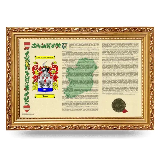 Keon Armorial Landscape Framed - Gold