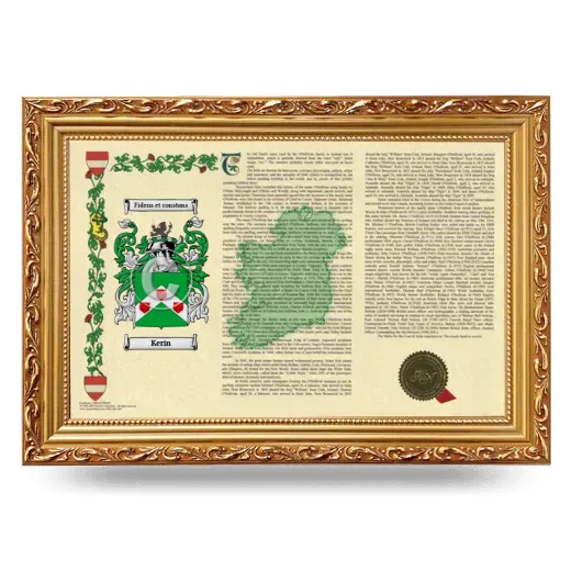 Kerin Armorial Landscape Framed - Gold