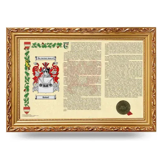 Ketrel Armorial Landscape Framed - Gold