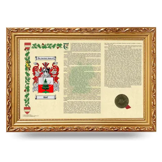 Kief Armorial Landscape Framed - Gold
