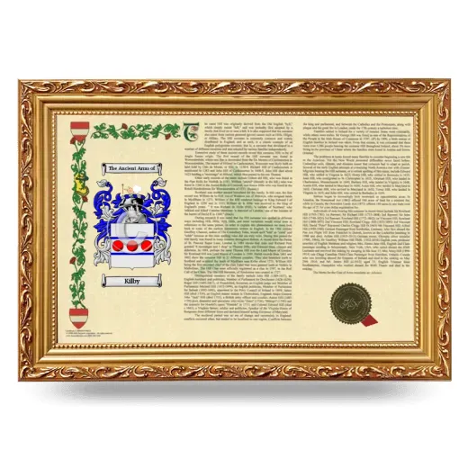 Kilby Armorial Landscape Framed - Gold
