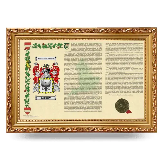 Killegrew Armorial Landscape Framed - Gold
