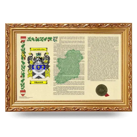 Kilpatrick Armorial Landscape Framed - Gold