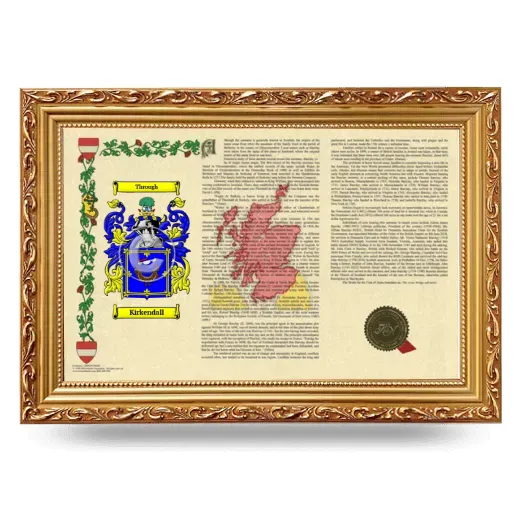 Kirkendall Armorial Landscape Framed - Gold