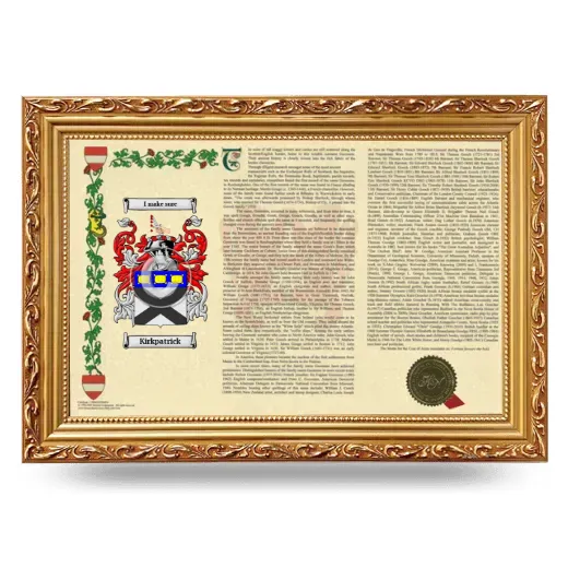 Kirkpatrick Armorial Landscape Framed - Gold
