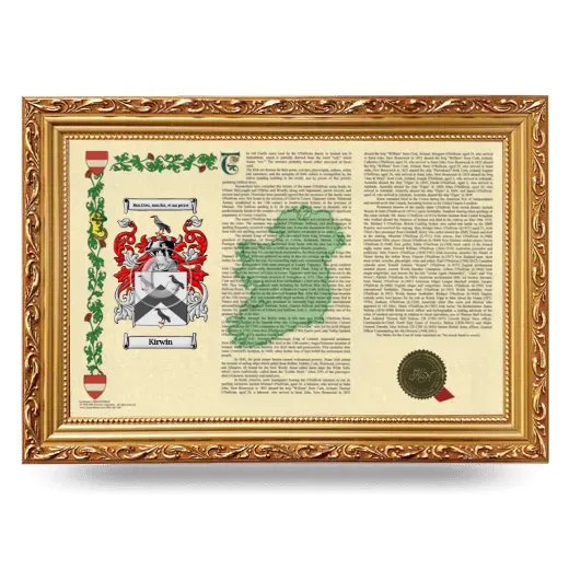 Kirwin Armorial Landscape Framed - Gold