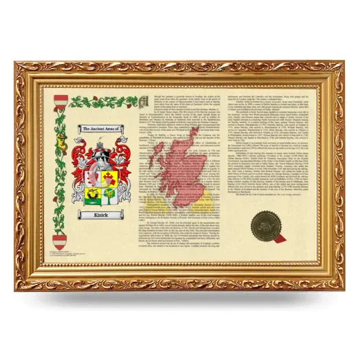 Kisick Armorial Landscape Framed - Gold