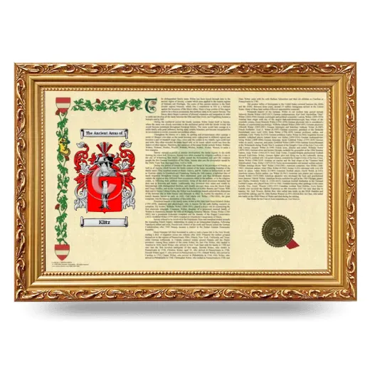 Klitz Armorial Landscape Framed - Gold