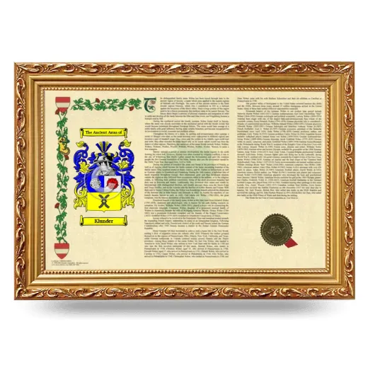 Klunder Armorial Landscape Framed - Gold