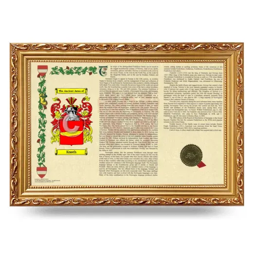 Knoth Armorial Landscape Framed - Gold
