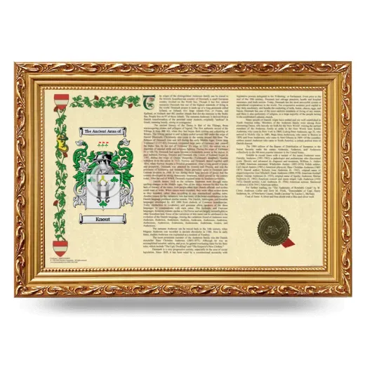 Knout Armorial Landscape Framed - Gold