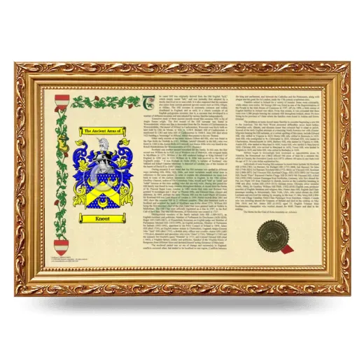 Knout Armorial Landscape Framed - Gold