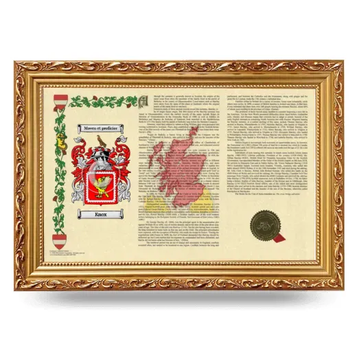 Knox Armorial Landscape Framed - Gold