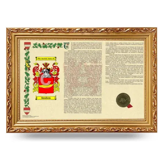 Knudson Armorial Landscape Framed - Gold