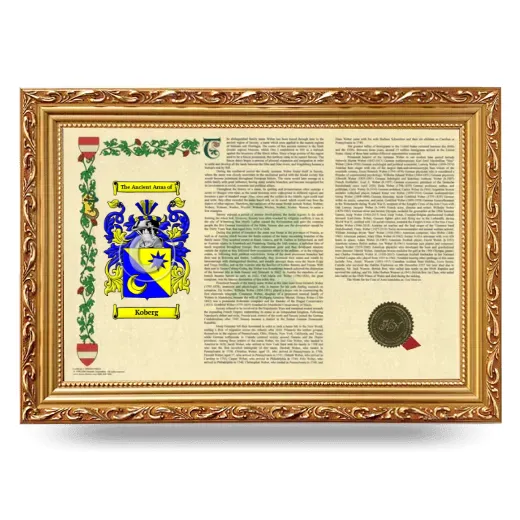Koberg Armorial Landscape Framed - Gold