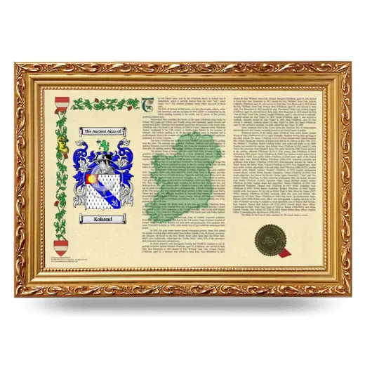 Kohand Armorial Landscape Framed - Gold