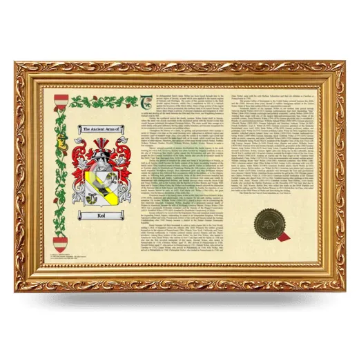 Kol Armorial Landscape Framed - Gold