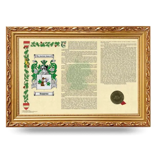 Koppens Armorial Landscape Framed - Gold