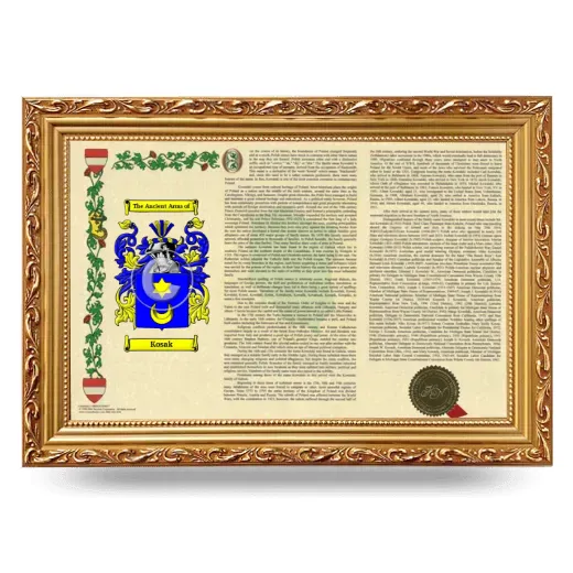 Kosak Armorial Landscape Framed - Gold