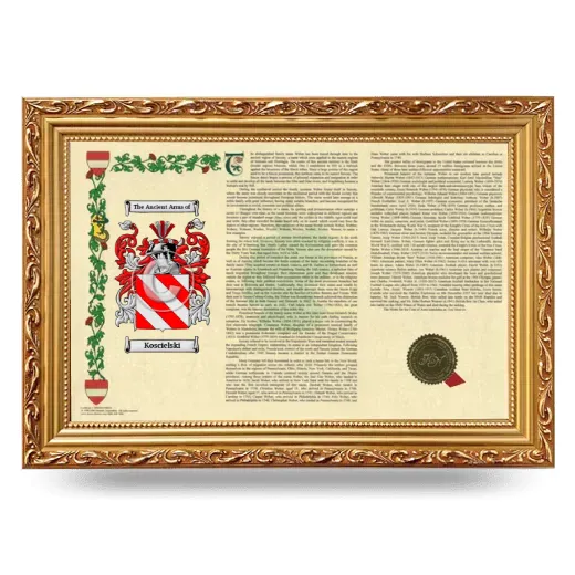 Koscielski Armorial Landscape Framed - Gold