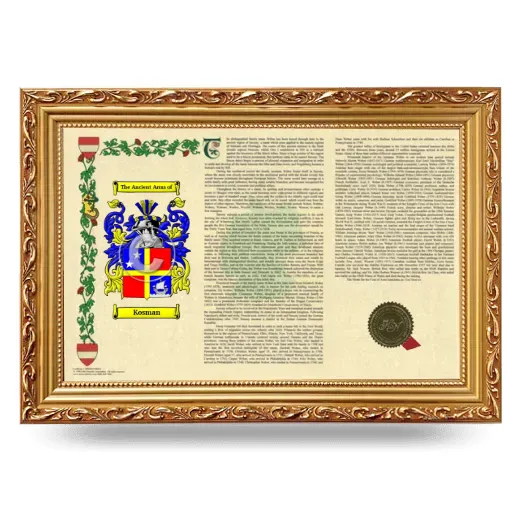 Kosman Armorial Landscape Framed - Gold